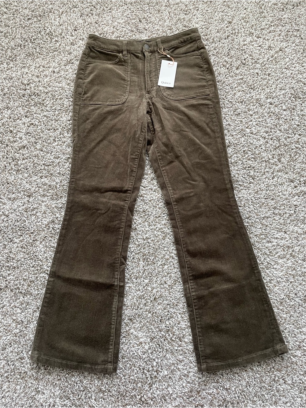 NWT Quince Organic Stretch Corduroy Flare Pants Women’s 2
